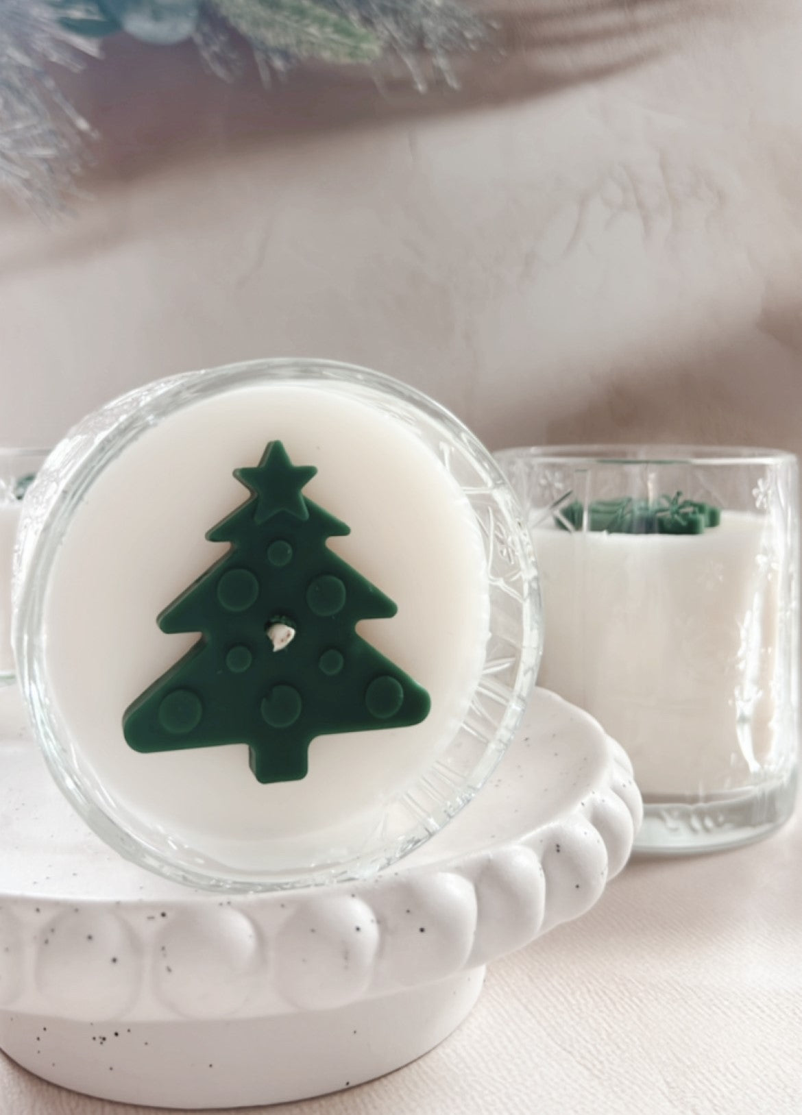 Holly Berry Christmas Candle